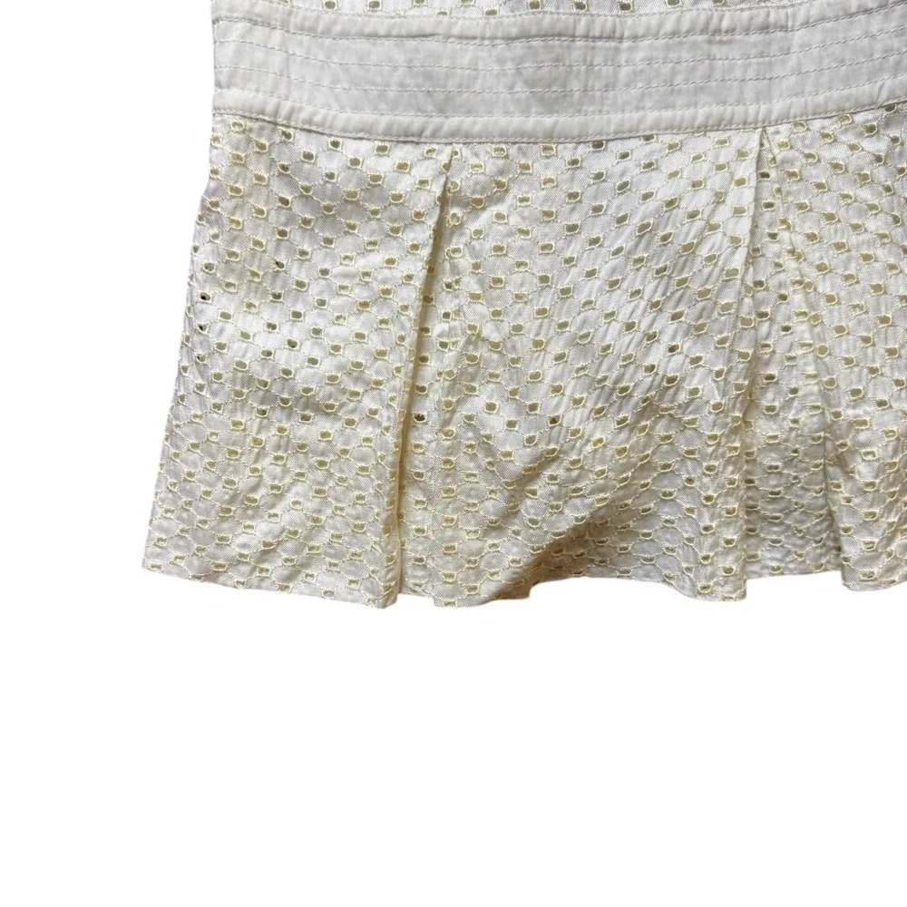 Tory Burch Berdine eyelet dress in white cotton. 2
